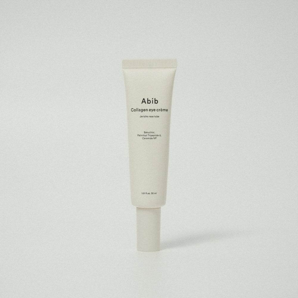 Abib Collagen eye crème Jericho rose tube 30ml, a light anti-aging eye care solution for youthful skin.