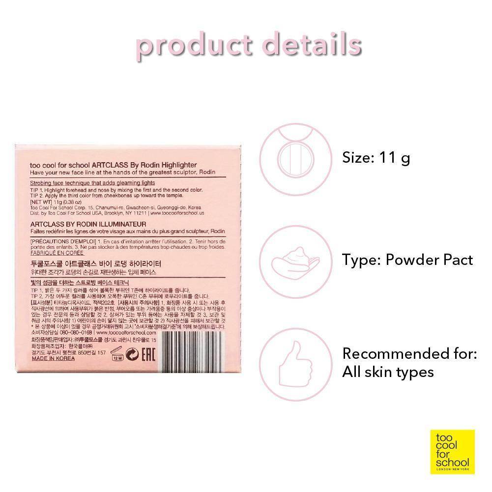 [TooCoolForSchool] Artclass By Rodin Highlighter #2 Luminous 11g - Beauty Lab Perth