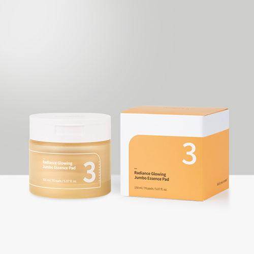[Numbuzin] No.3 Radiance Glowing Jumbo Essence Pad 70Pads 150ml - Beauty Lab Perth