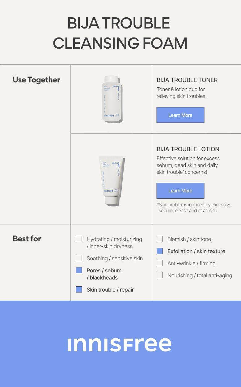 [Innisfree] Bija Trouble Cleansing Foam 150g - Beauty Lab Perth