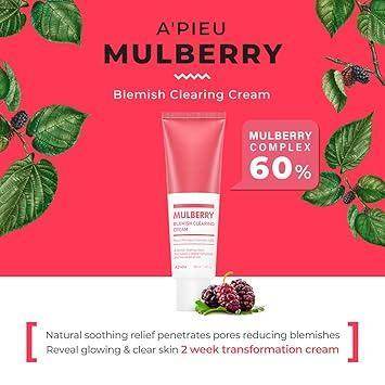 [Apieu] Mulberry Blemish Clearing Cream 50ml - Beauty Lab Perth