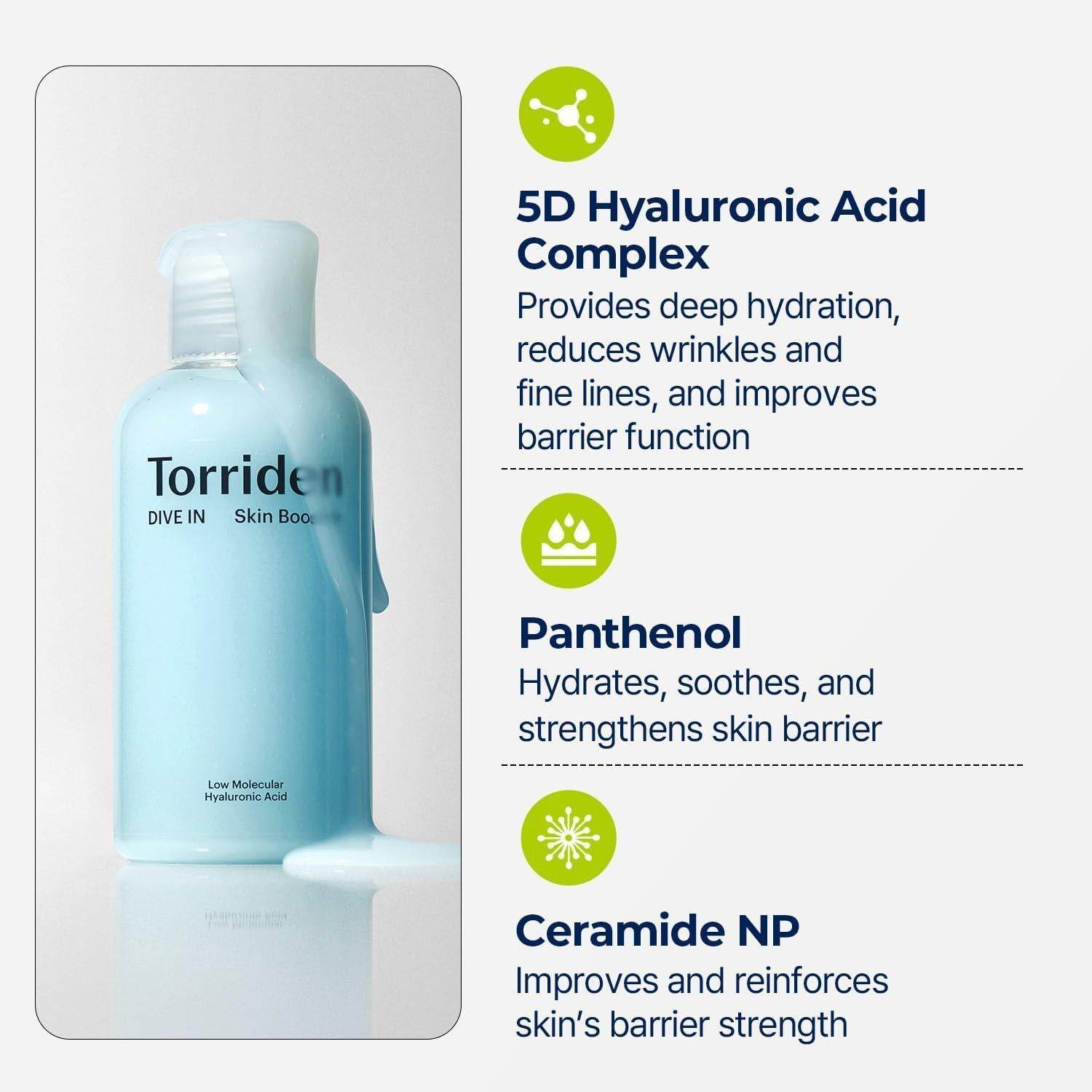 [Torriden] DIVE IN Low Molecular Hyaluronic Acid Skin Booster 200ml - Beauty Lab Perth