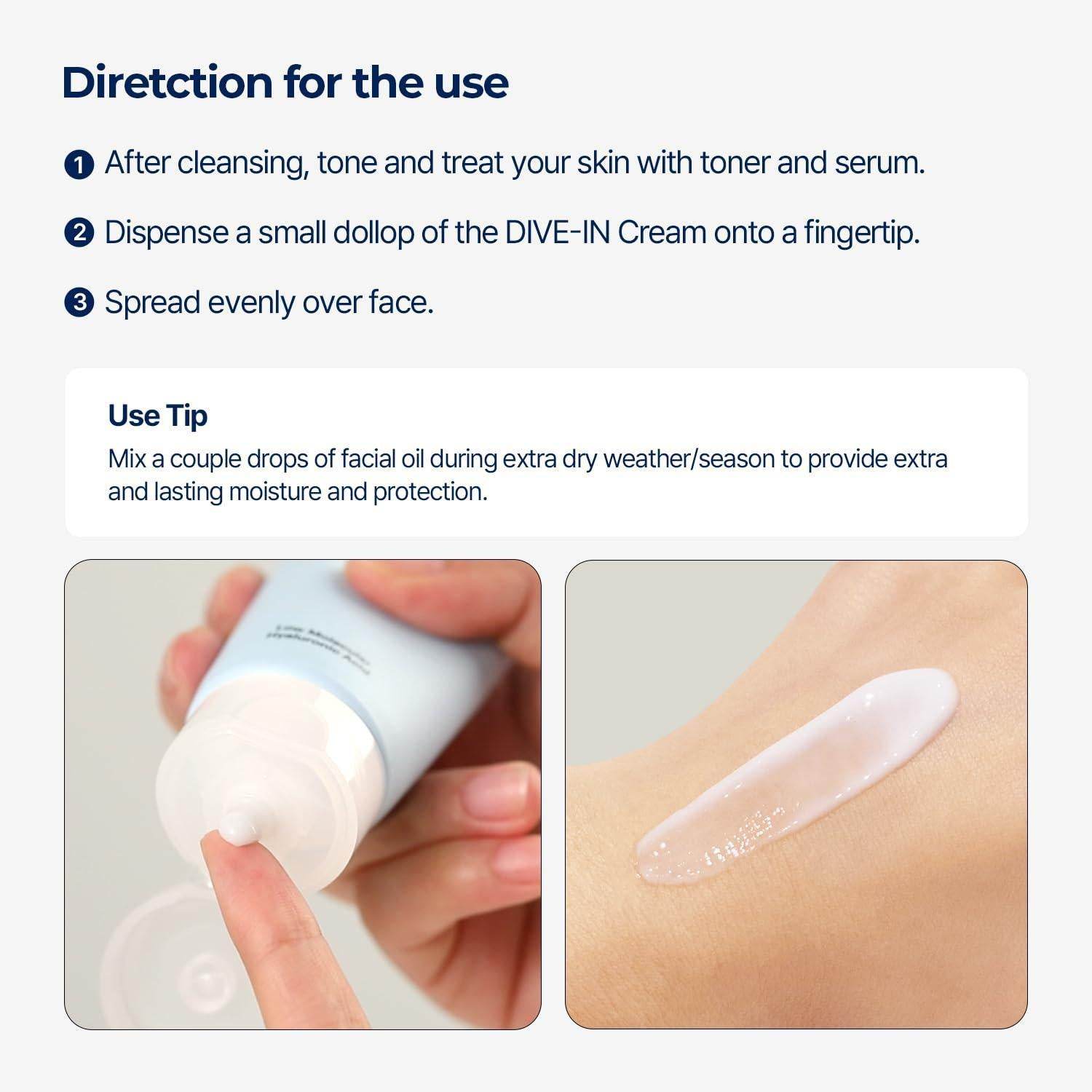 [Torriden] DIVE IN Low Molecular Hyaluronic Acid Cream 80ml - Beauty Lab Perth