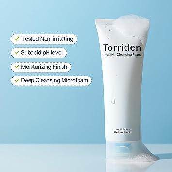 [Torriden] DIVE IN Low Molecular Hyaluronic Acid Cleansing Foam 150ml - Beauty Lab Perth