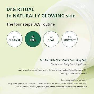 [Dr.G] Red Blemish Clear Quick Soothing Pads 70ea - Beauty Lab Perth