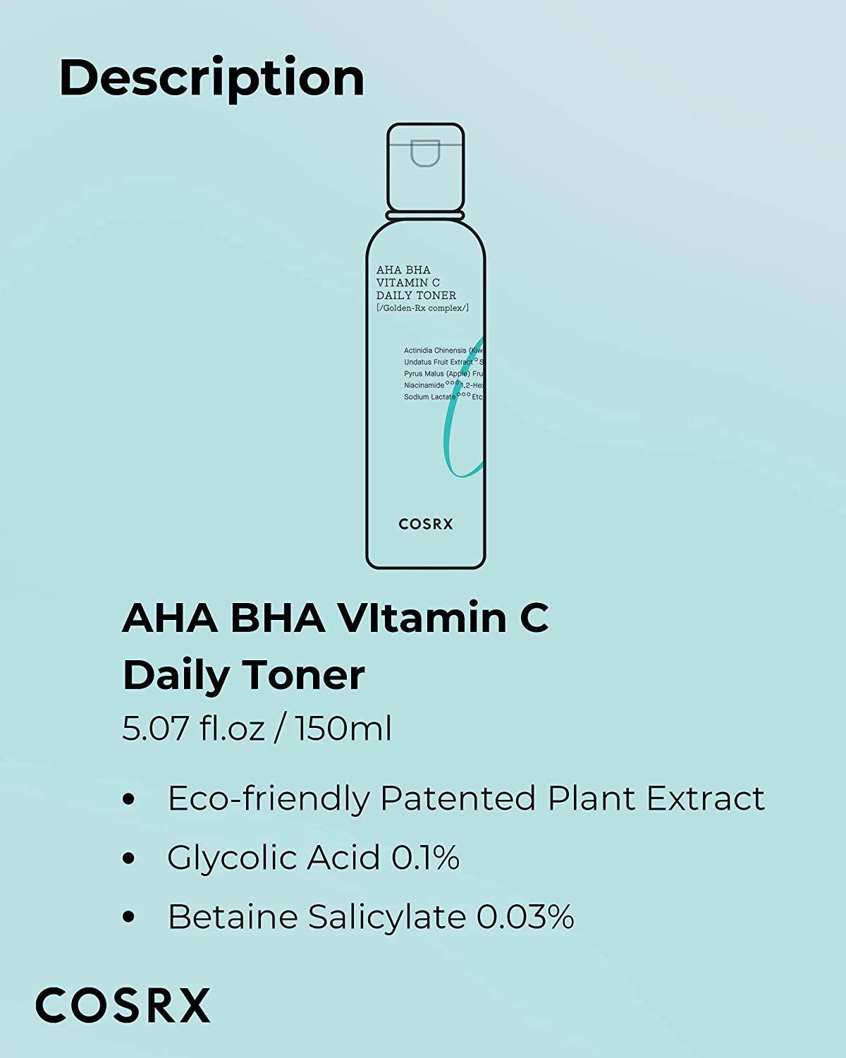 [Cosrx] Refresh AHA BHA Vitamin C Daily Toner 280ml - Beauty Lab Perth