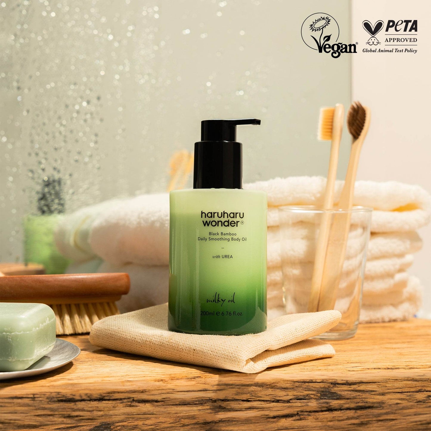 [haruharuwonder] Black Bamboo Daily Soothing Body Oil 200ml - Beauty Lab Perth