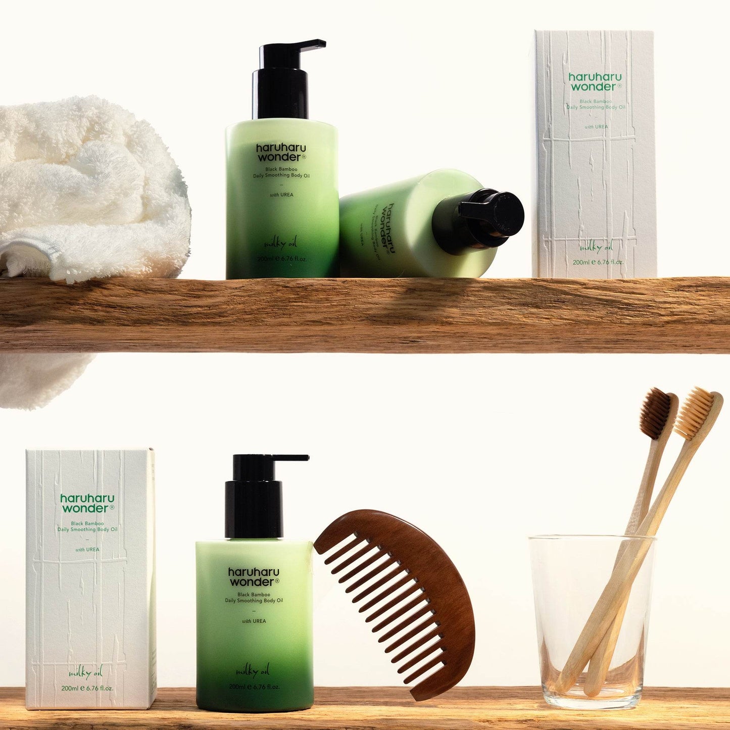 [haruharuwonder] Black Bamboo Daily Soothing Body Oil 200ml - Beauty Lab Perth