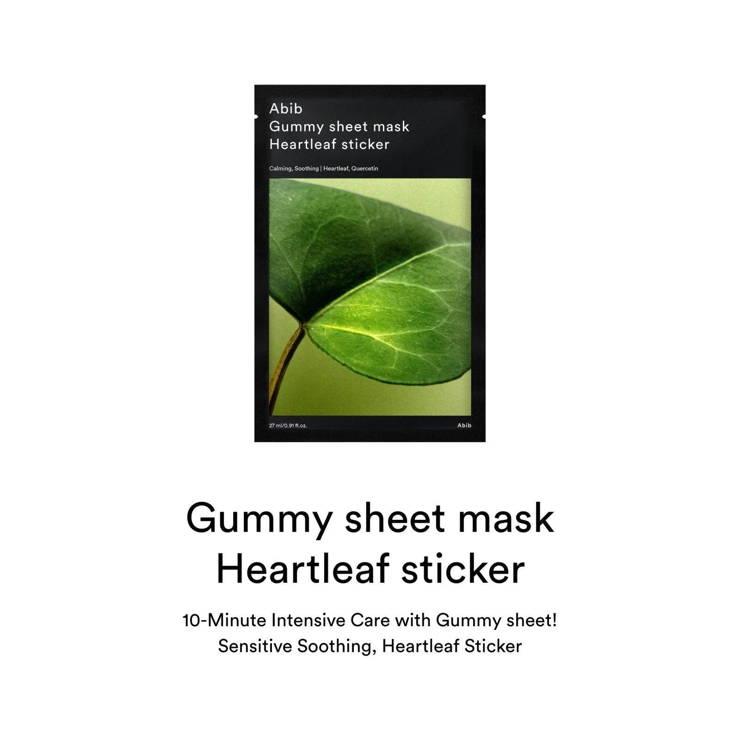 Abib Gummy sheet mask Heartleaf sticker 27ml - Beauty Lab Perth