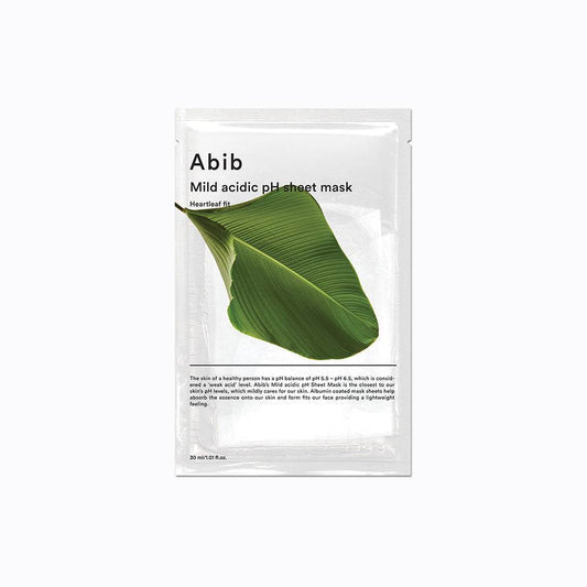 Abib Mild acidic pH sheet mask Heartleaf fit 30ml - Beauty Lab Perth