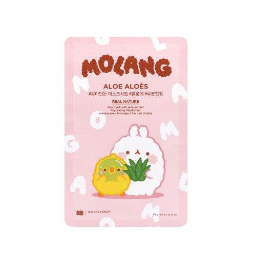 THE FACE SHOP Real Nature Aloe Face Mask Set 20gX10ea (MOLANG Edition) - Beauty Lab Perth