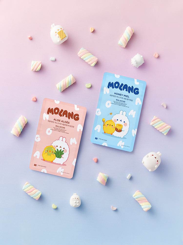 THE FACE SHOP Real Nature Honey Face Mask Set 20gX10ea (MOLANG Edition) - Beauty Lab Perth